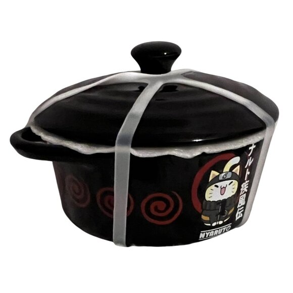 Naruto Shippuden Nyaruto Ramen Bowl Ceramic Pot Mad Engine Microwave Safe Anime - Picture 2 of 5